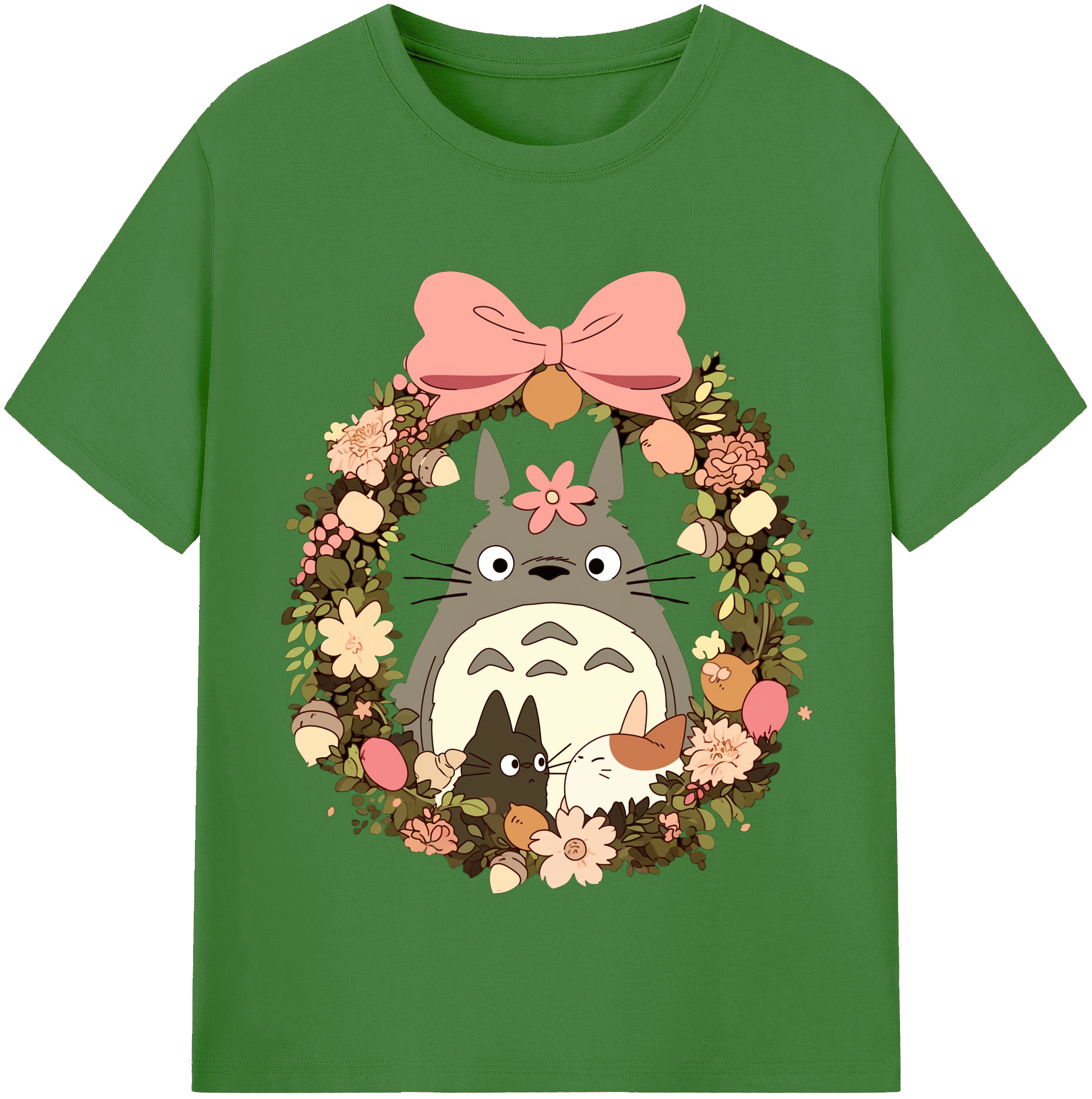 （画像用） となりのトトロ 草壁メイ 草壁サツキ My Neighbor Totoro Satsuki Kusakabe Mei Kusakabe レディースカジュアルプリントTシャツ（綿100％）